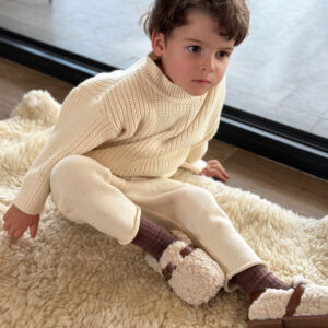 Set 2 piese pulover şi pantalon împletit