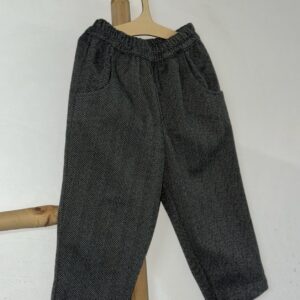 Pantaloni lână, alb negru