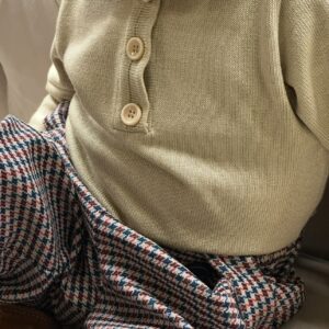 Maleta polo bej cu 3 nasturi