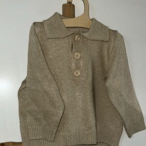 Maleta polo bej cu 3 nasturi