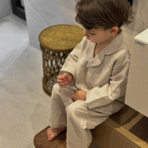 Pijama bej din in pur