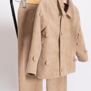 Jacheta şi pantalon bej cald