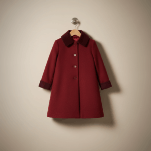 Palton de lînă, bordo